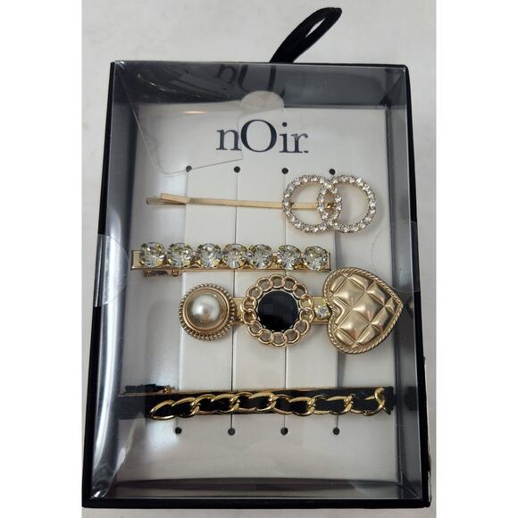 Noir Assorted Hair Clips Bundle Barrette Hair Pin Sparkle Statement Jewelry - Picture 1 of 3